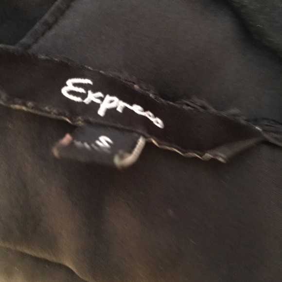 Express Black Racerback Ruffle Dress Size Small - Picture 6 of 7